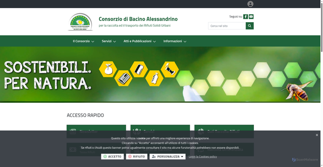 Security scan screenshot of https://www.consorziorsu.al.it/it-it/home