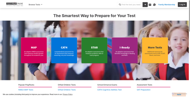 Security scan screenshot of https://testprep-online.com