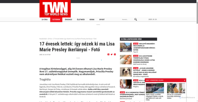 Security scan screenshot of https://twn.hu/sztarok/2025/10/10/17-evesek-lettek-igy-nezek-ki-ma-lisa-marie-presley-ikerlanyai-foto