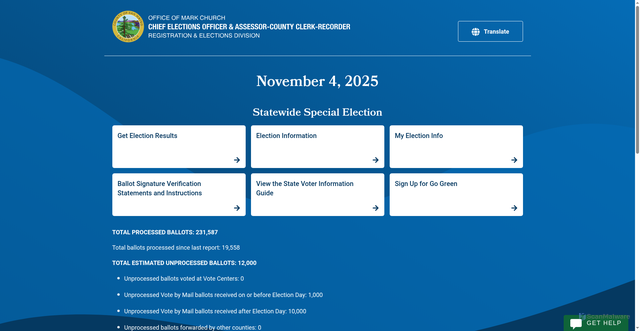 Security scan screenshot of https://smcacre.gov/november-4-2025