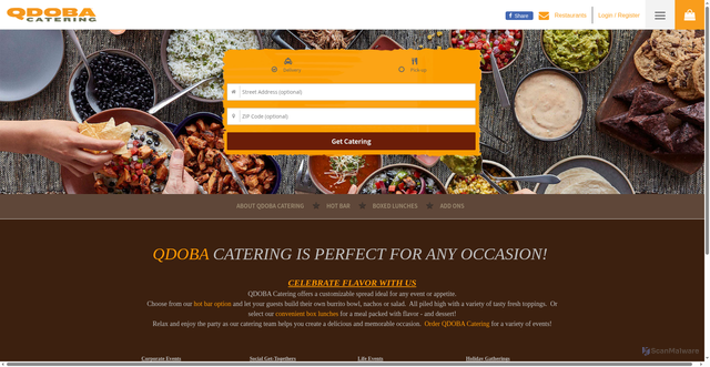 Security scan screenshot of https://www.catering-qdobanc.com