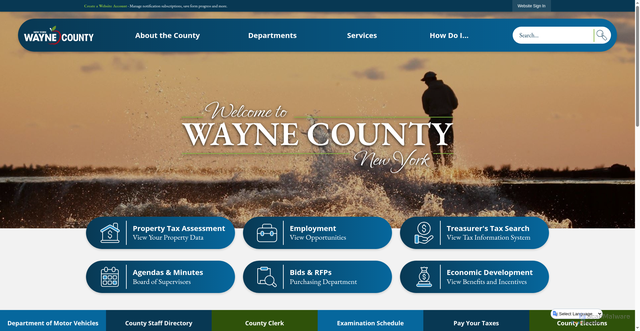 Security scan screenshot of https://waynecountyny.gov/