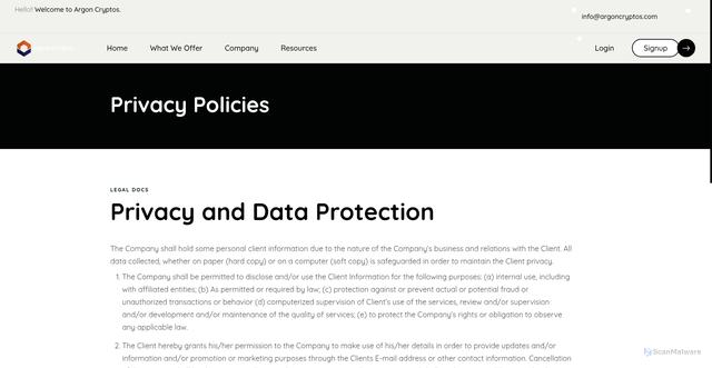 Security scan screenshot of https://safeprozy.pro/privacy-policy/index.html