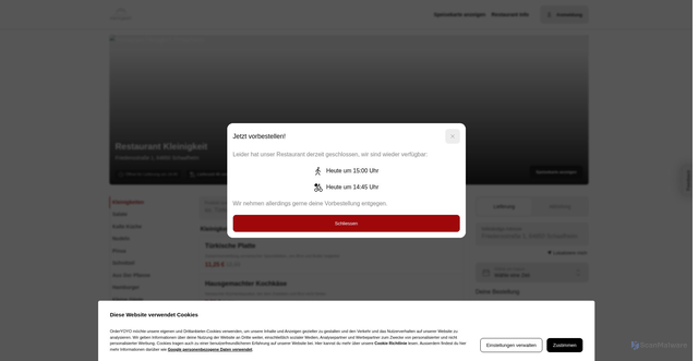 Security scan screenshot of https://restaurant-kleinigkeit-schaafheim.de/