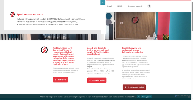 Security scan screenshot of https://esattospa.it/