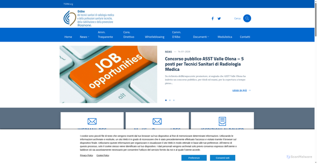 Security scan screenshot of https://www.tsrm-pstrp.frosinone.it/