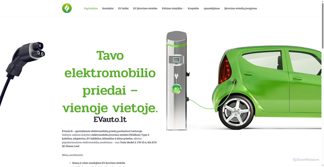 Security scan screenshot of http://evauto.lt/
