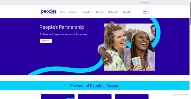 Security scan screenshot of https://peoplespartnership.co.uk
