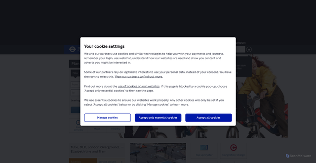 Security scan screenshot of https://tfl.gov.uk/