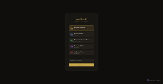 Security scan screenshot of http://escribaniadoldan.pages.dev/