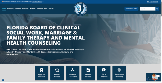 Security scan screenshot of https://floridasmentalhealthprofessions.gov/