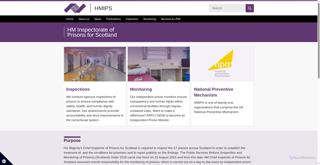 Security scan screenshot of https://prisonsinspectoratescotland.gov.uk/?utm_source=redirect&utm_medium=shorturl&utm_campaign=hmip