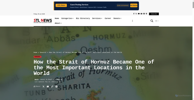 Security scan screenshot of https://www.stl.news/how-the-strait-of-hormuz-became-most-important-locations-world/