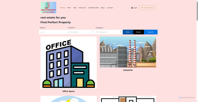 Security scan screenshot of https://zaasproperty.com