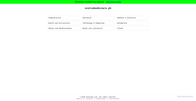 Security scan screenshot of http://scotiabankciaro.ph/