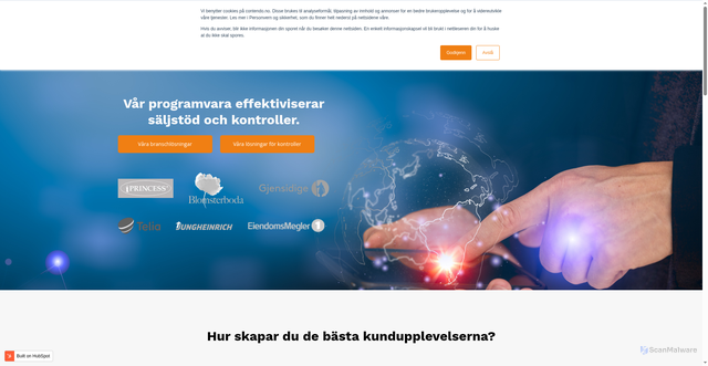 Security scan screenshot of https://contendo.se