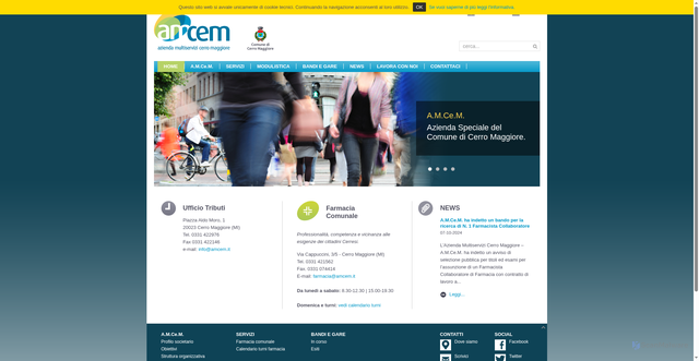 Security scan screenshot of https://www.amcem.it/