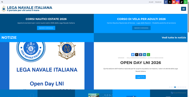 Security scan screenshot of https://www.leganavale.it