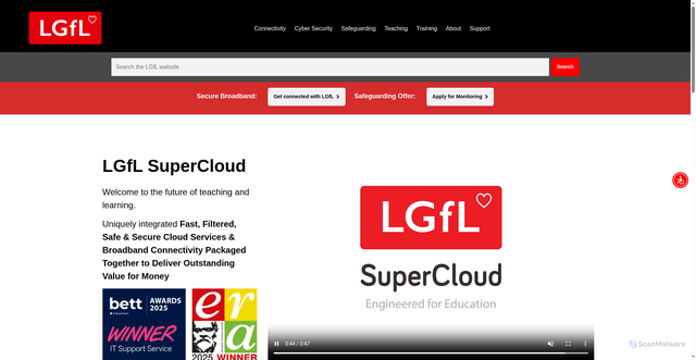 Security scan screenshot of https://lgfl.net