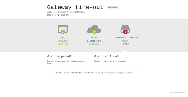Security scan screenshot of https://live-events-h-f.x-onweb.com