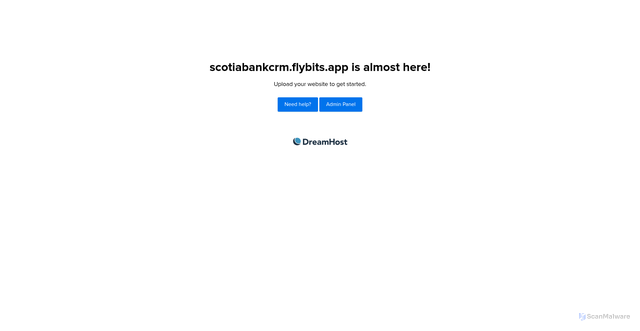 Security scan screenshot of http://scotiabankcrm.flybits.app/