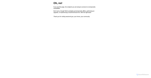 Security scan screenshot of https://westonoh.gov/