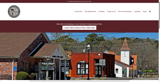 Security scan screenshot of https://cityofodenville.net/