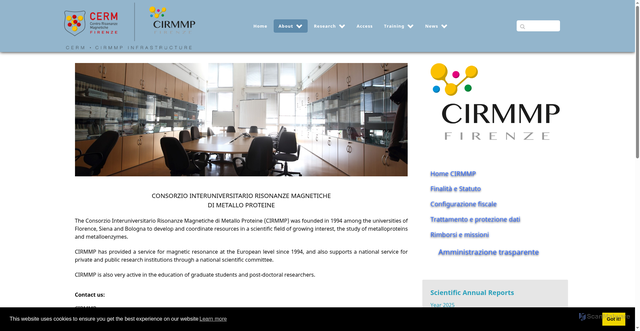 Security scan screenshot of https://www.cerm.unifi.it/about-us/cirmmp
