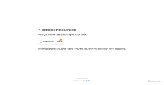 Security scan screenshot of https://customdesignpackaging.com