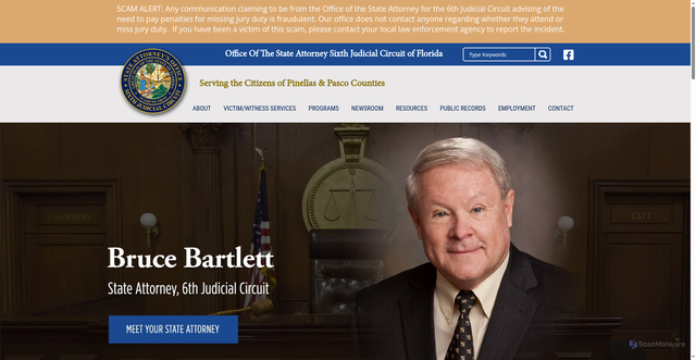 Security scan screenshot of https://www.flsa6.gov/