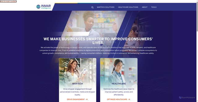 Security scan screenshot of https://go.inmar.com