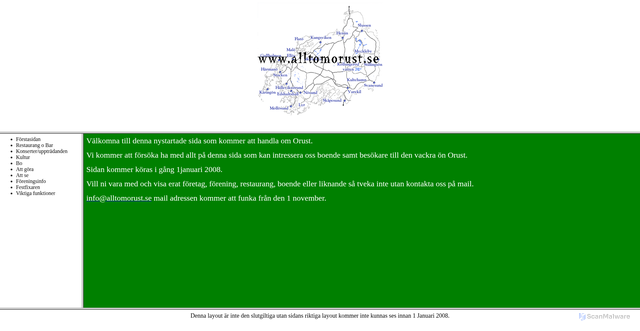 Security scan screenshot of https://alltomorust.se