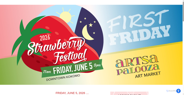 Security scan screenshot of https://greaterkokomo.com/strawberryfestival/