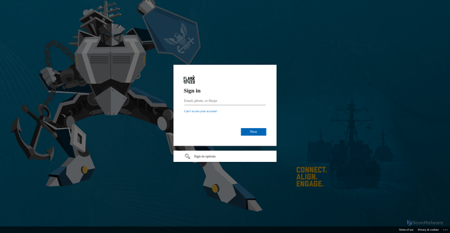 Security scan screenshot of https://flankspeed.sharepoint-mil.us.mcas-gov.us