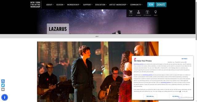 Security scan screenshot of https://www.nytw.org/show/lazarus/