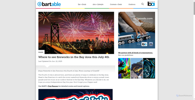 Security scan screenshot of https://bartable.bart.gov/featured/where-see-fireworks-bay-area-july-4th