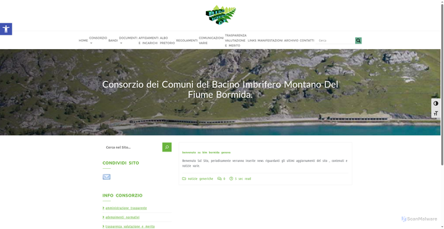Security scan screenshot of https://bimbormidagenova.it/fs/