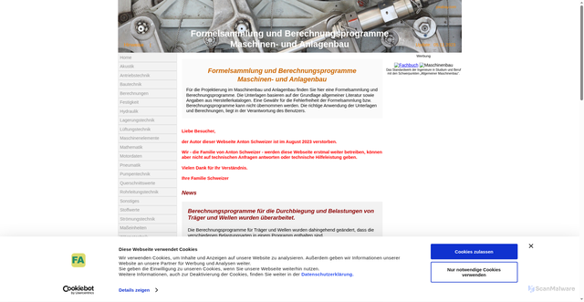 Security scan screenshot of https://www.schweizer-fn.de