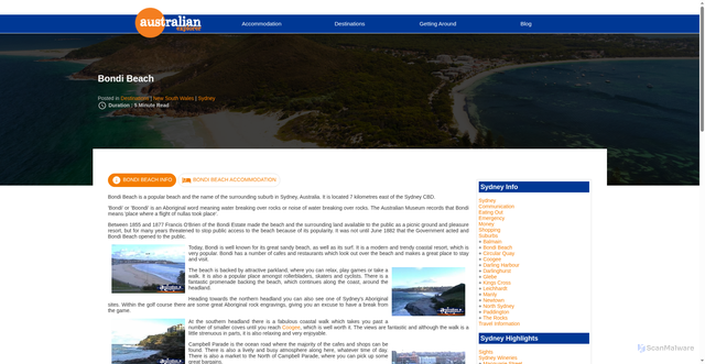 Security scan screenshot of https://www.australianexplorer.com/sydney_bondi_beach.htm