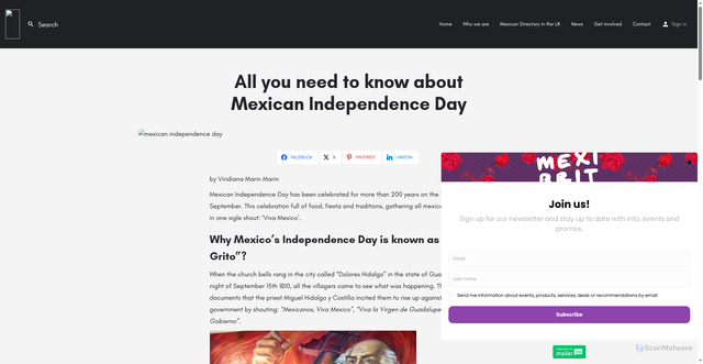 Security scan screenshot of https://mexibrit.co.uk/all-you-need-to-know-about-mexican-independence-day/