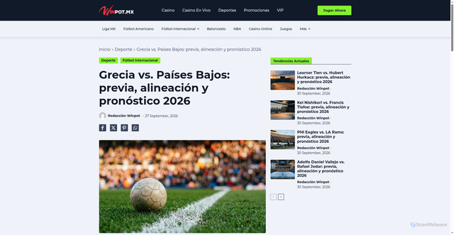 Security scan screenshot of https://www.winpot.mx/blog/grecia-vs-paises-bajos-17657679/