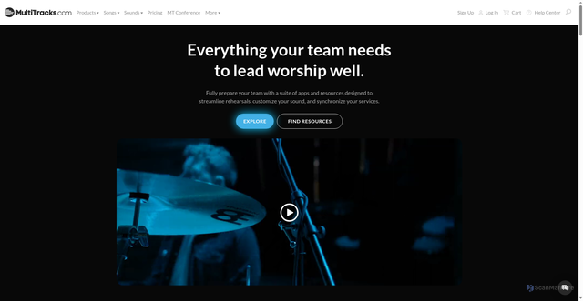 Security scan screenshot of https://multitracks.com