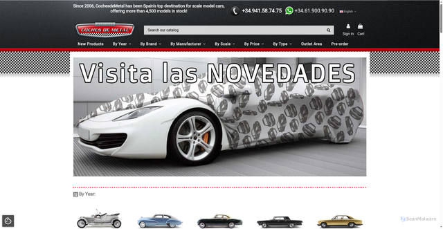 Security scan screenshot of https://cochesdemetal.es