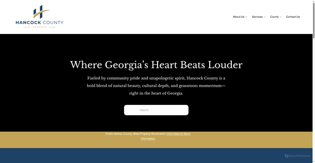 Security scan screenshot of https://www.hancockcountyga.gov/