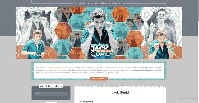 Security scan screenshot of https://jackquaid.org/jack-quaid/