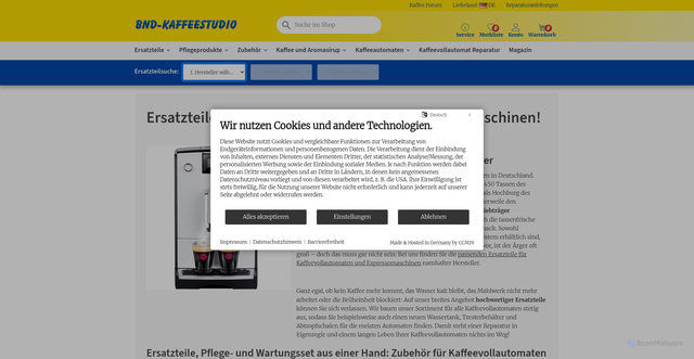 Security scan screenshot of https://www.juraprofi.de