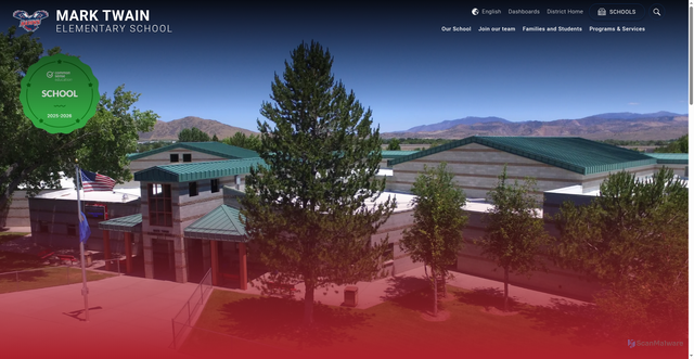 Security scan screenshot of https://marktwain.carsoncityschools.com/