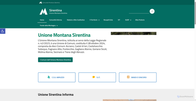 Security scan screenshot of https://www.sirentina.it/