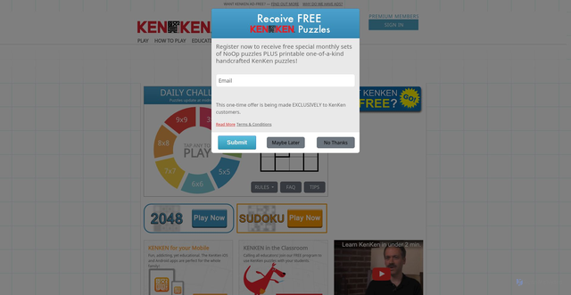Security scan screenshot of https://kenkenpuzzle.com