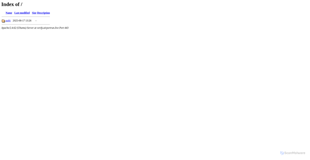 Security scan screenshot of http://verify.airportrun.live/